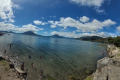 Lago Atitlán, pohled z Panajachelu